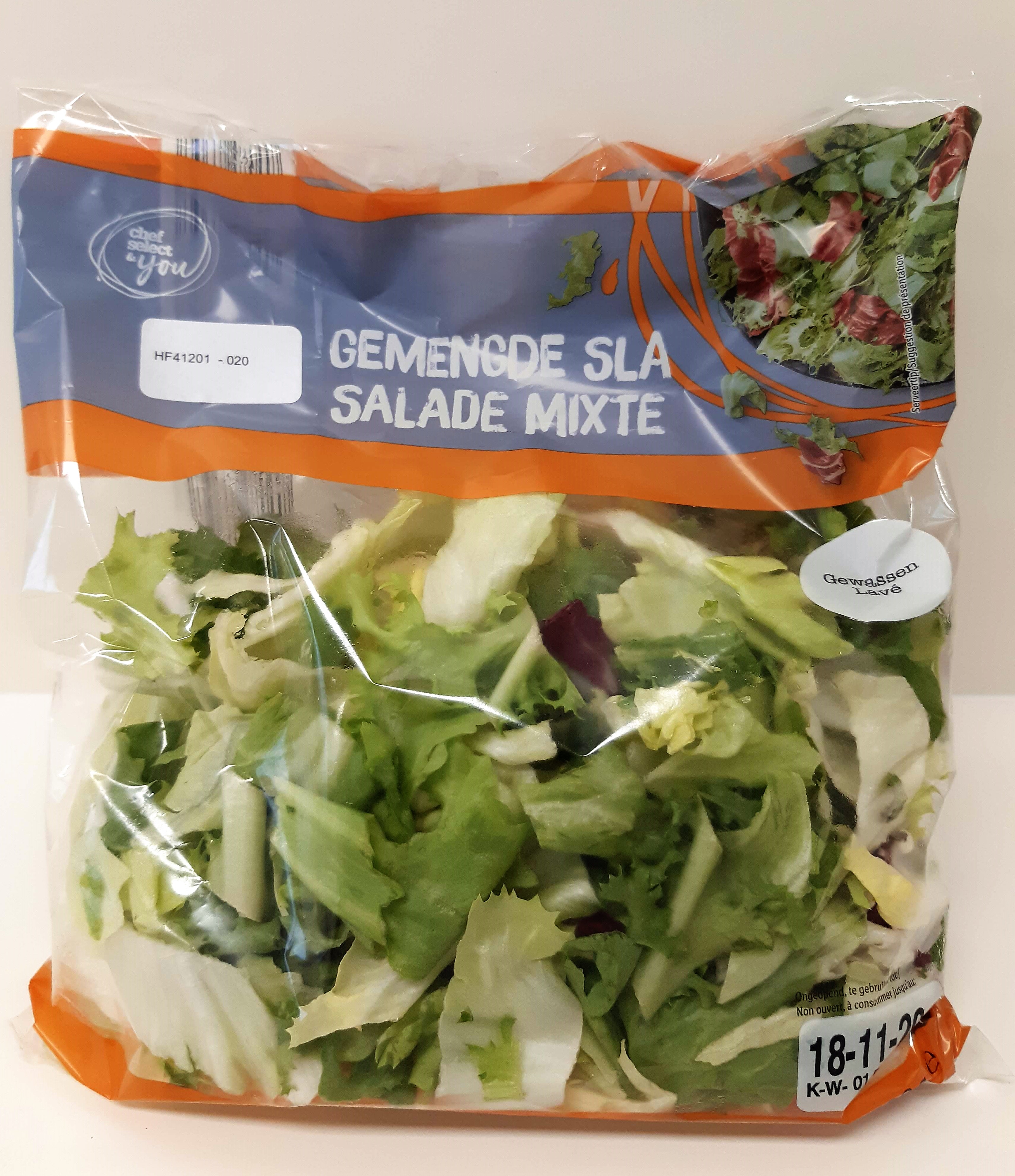 Gemengde sla is de favoriete keuze van de Belg